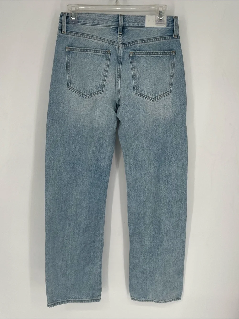 Pistola Lexi Mid-Rise Bowed Straight-Leg Jeans 25 Vintage Wash - Picture 7 of 15